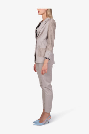 Sportiver Blazer aus Materialmix 04