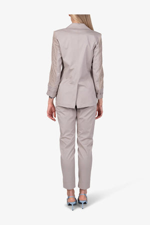 Sportiver Blazer aus Materialmix 05