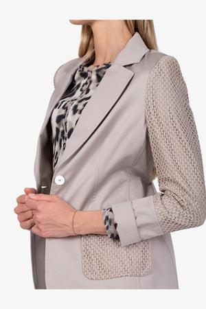 Sportiver Blazer aus Materialmix 07