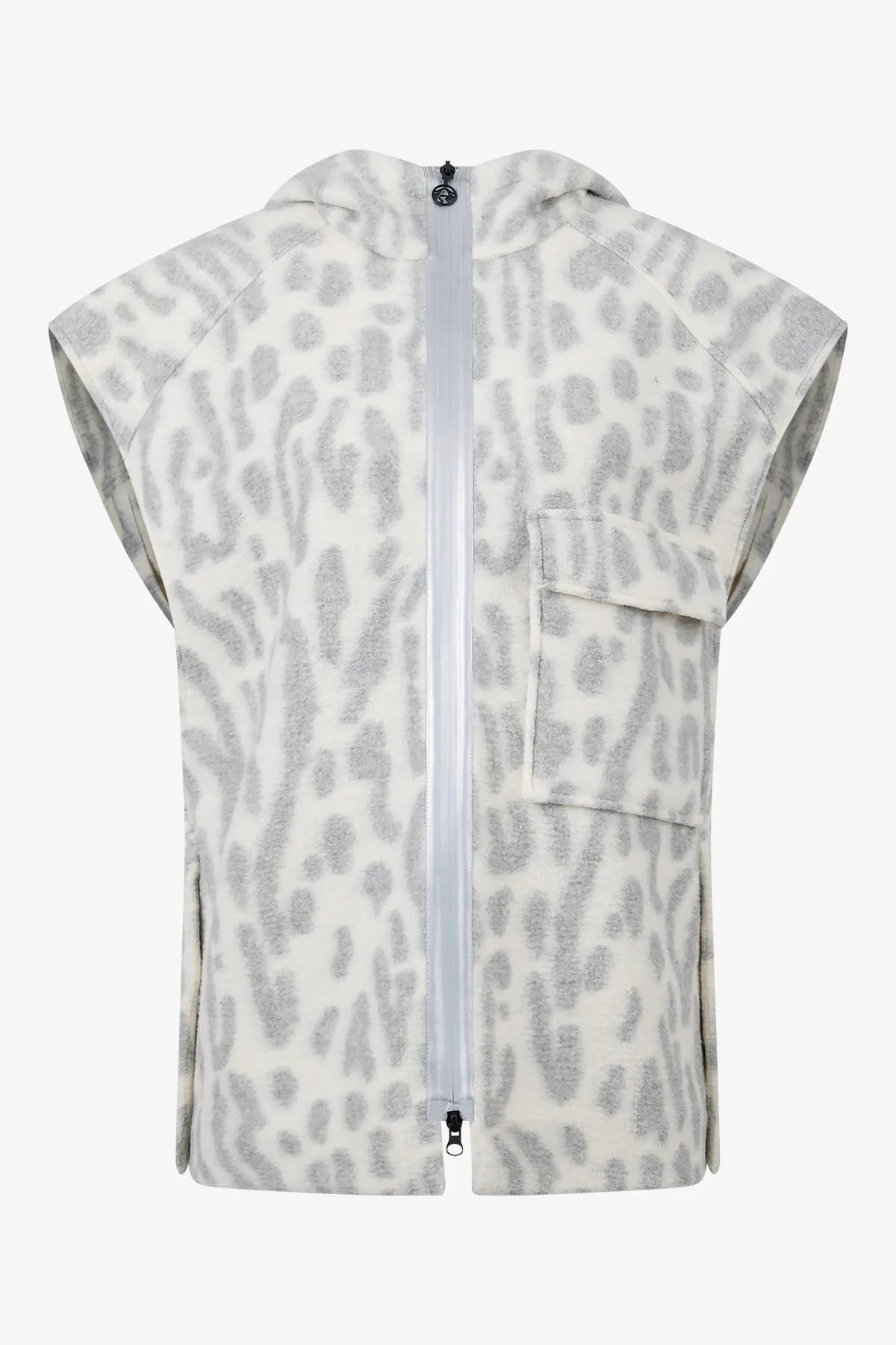 Trendige Weste aus Wolle mit Leo-Print 01