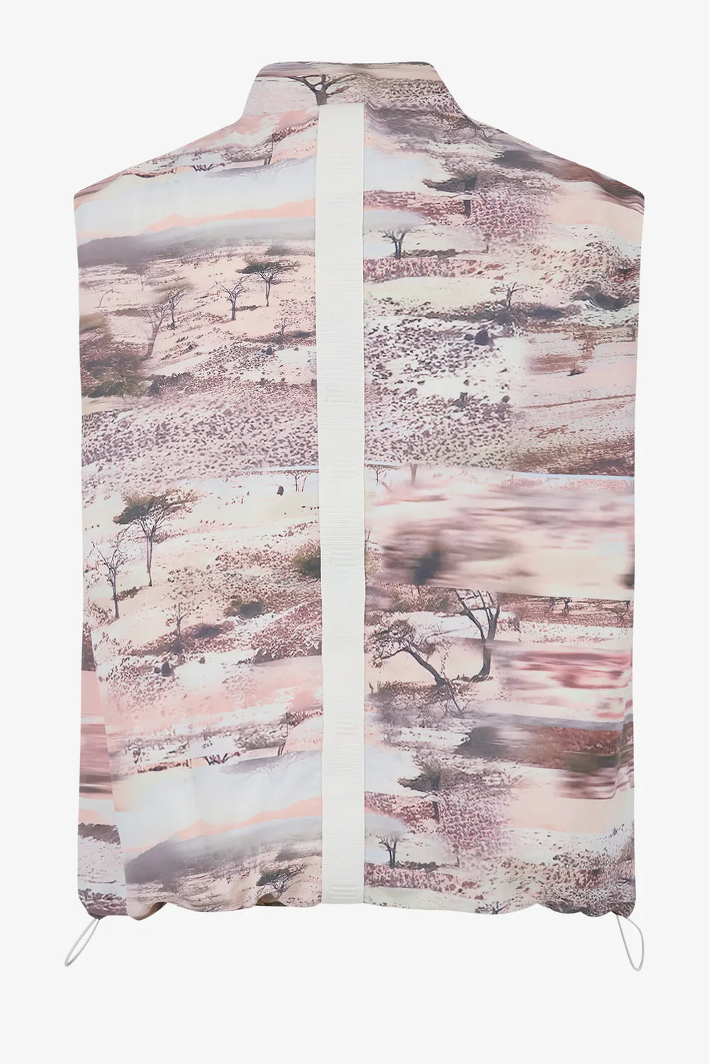 Cropped Weste mit Landschafts-Print 01