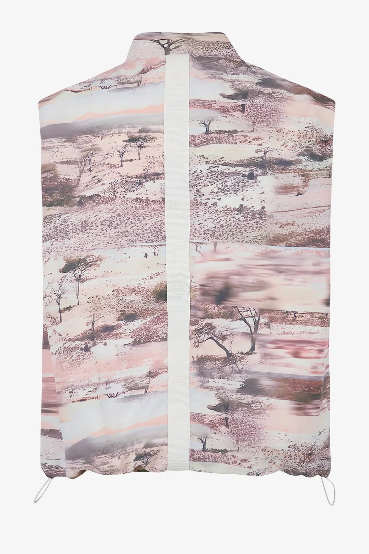 Cropped Weste mit Landschafts-Print 02