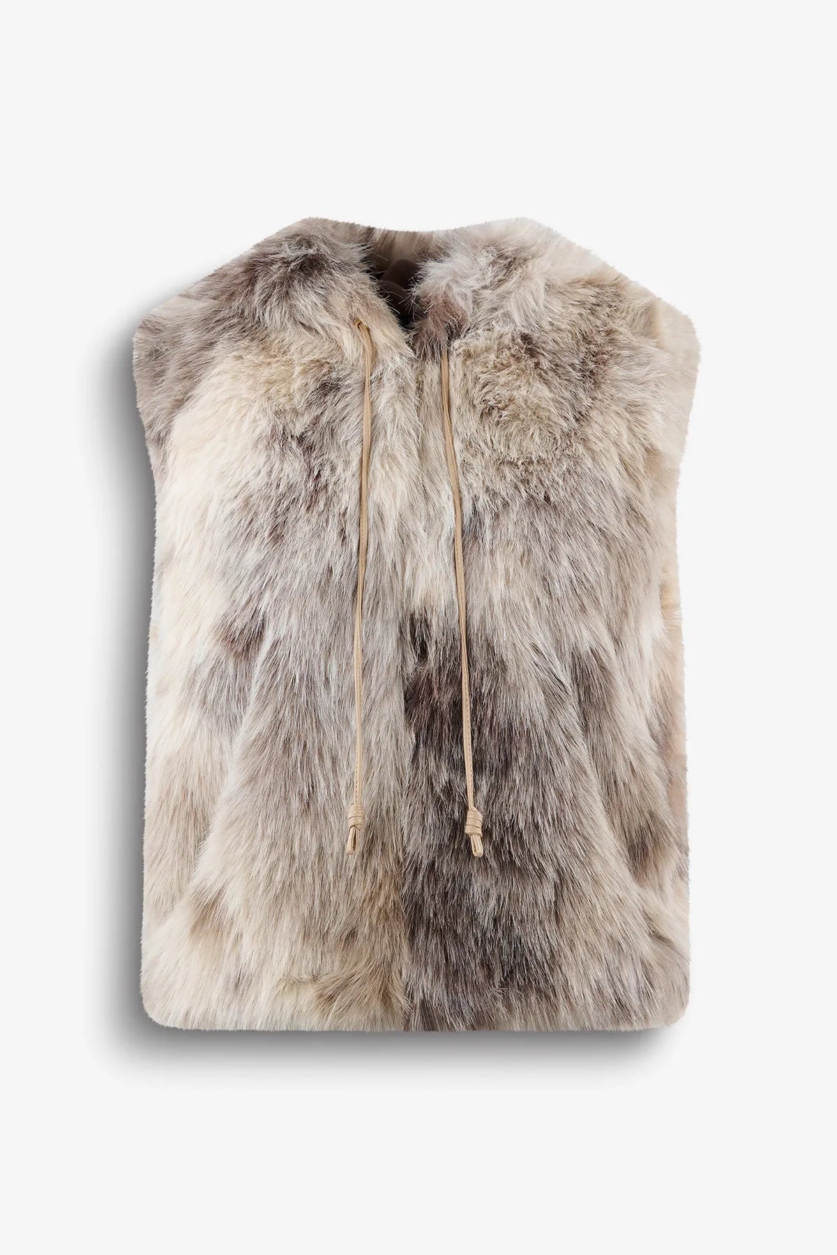 Edle Weste mit tie-dye fake fur 01