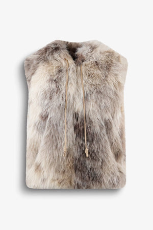 Edle Weste mit tie-dye fake fur 01