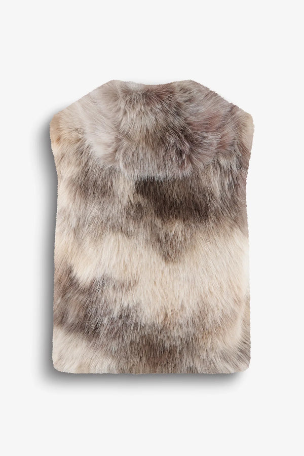 Edle Weste mit tie-dye fake fur 02