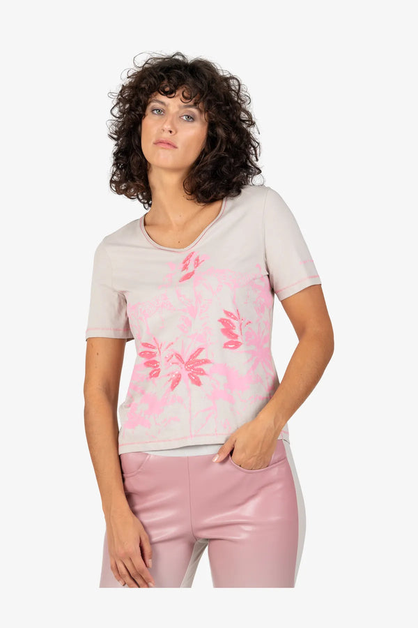 Kurzarm-Shirt mit V-Ausschnitt 05