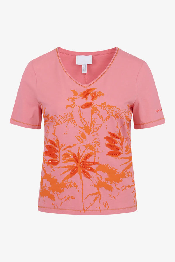 Kurzarm-Shirt mit V-Ausschnitt 01