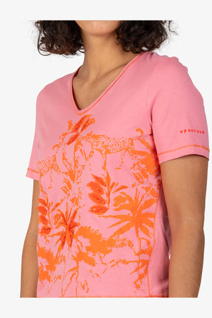 Kurzarm-Shirt mit V-Ausschnitt 06