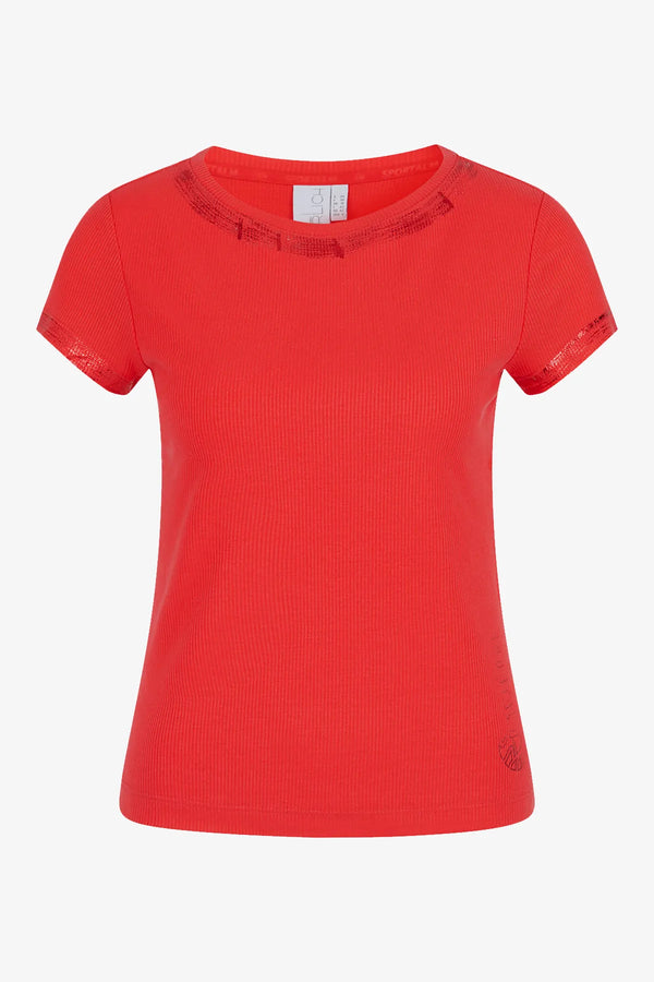 Kurzarm-Shirt mit Rundhalsausschnitt 01