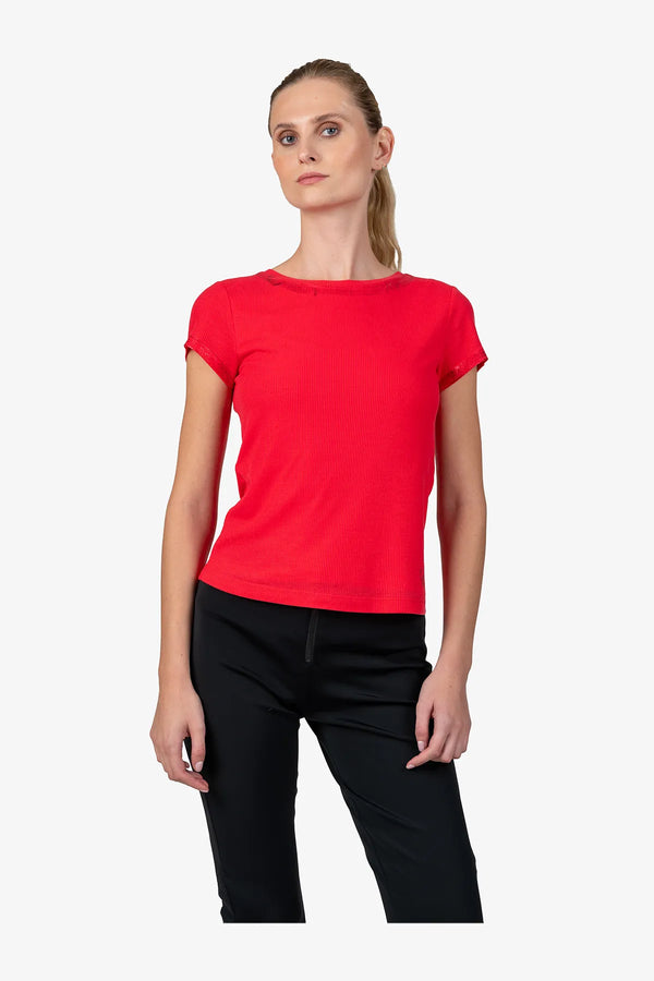 Kurzarm-Shirt mit Rundhalsausschnitt 05