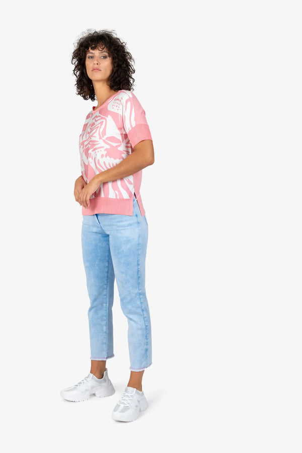 Blusenshirt mit Rundhalsausschnitt 03