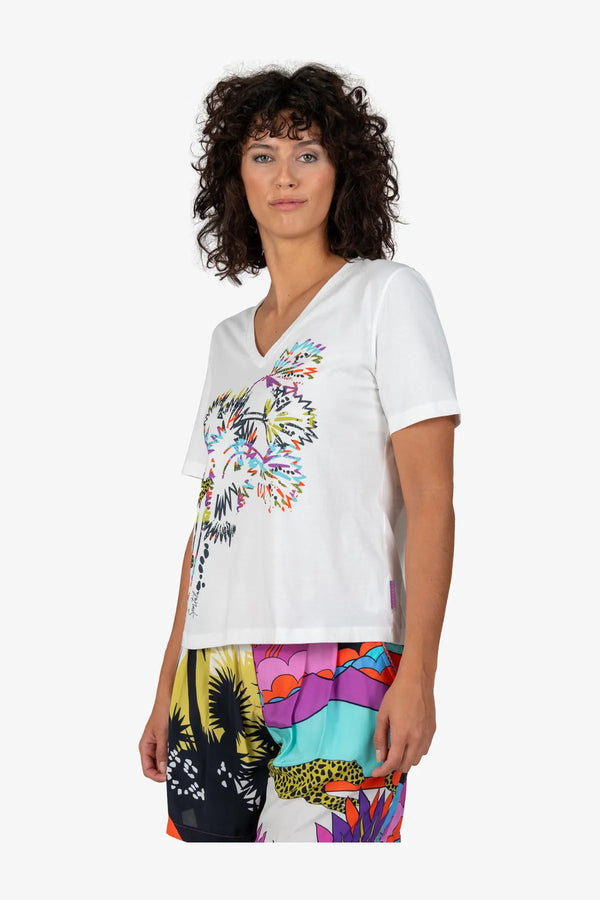 T-Shirt mit V-Ausschnitt 05