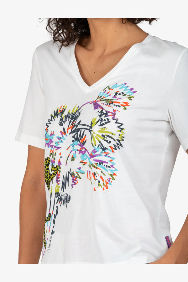 T-Shirt mit V-Ausschnitt 06
