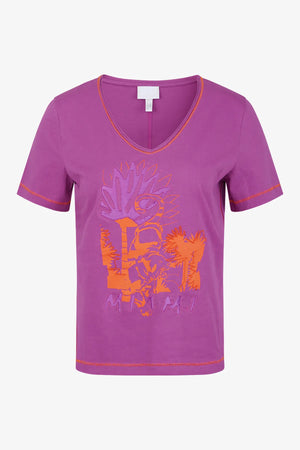 T-Shirt mit gerundetem V-Ausschnitt 01