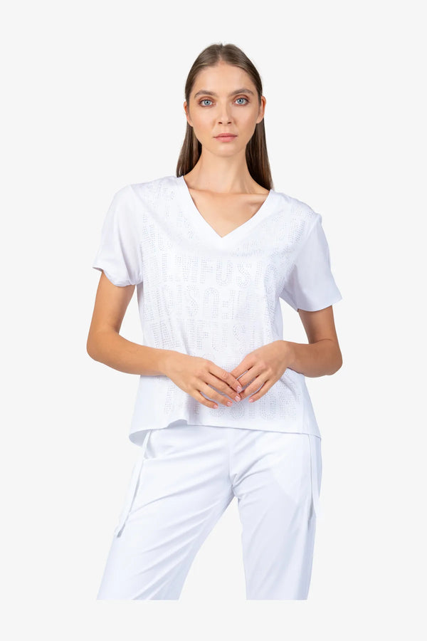 Blusen-Shirt mit V-Ausschnitt 05