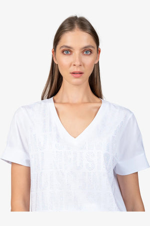 Blusen-Shirt mit V-Ausschnitt 07