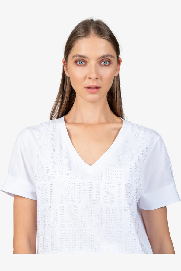Blusen-Shirt mit V-Ausschnitt 07