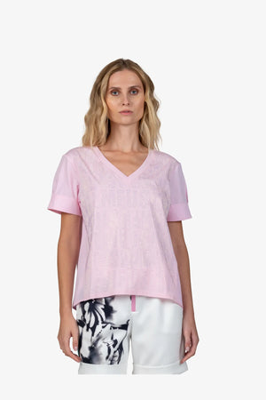 Blusen-Shirt mit V-Ausschnitt 05