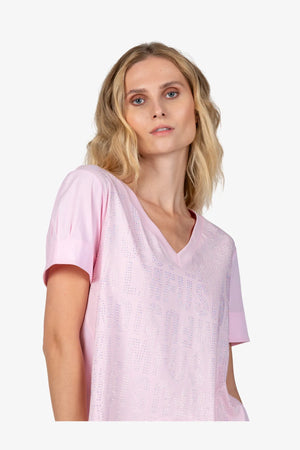 Blusen-Shirt mit V-Ausschnitt 07