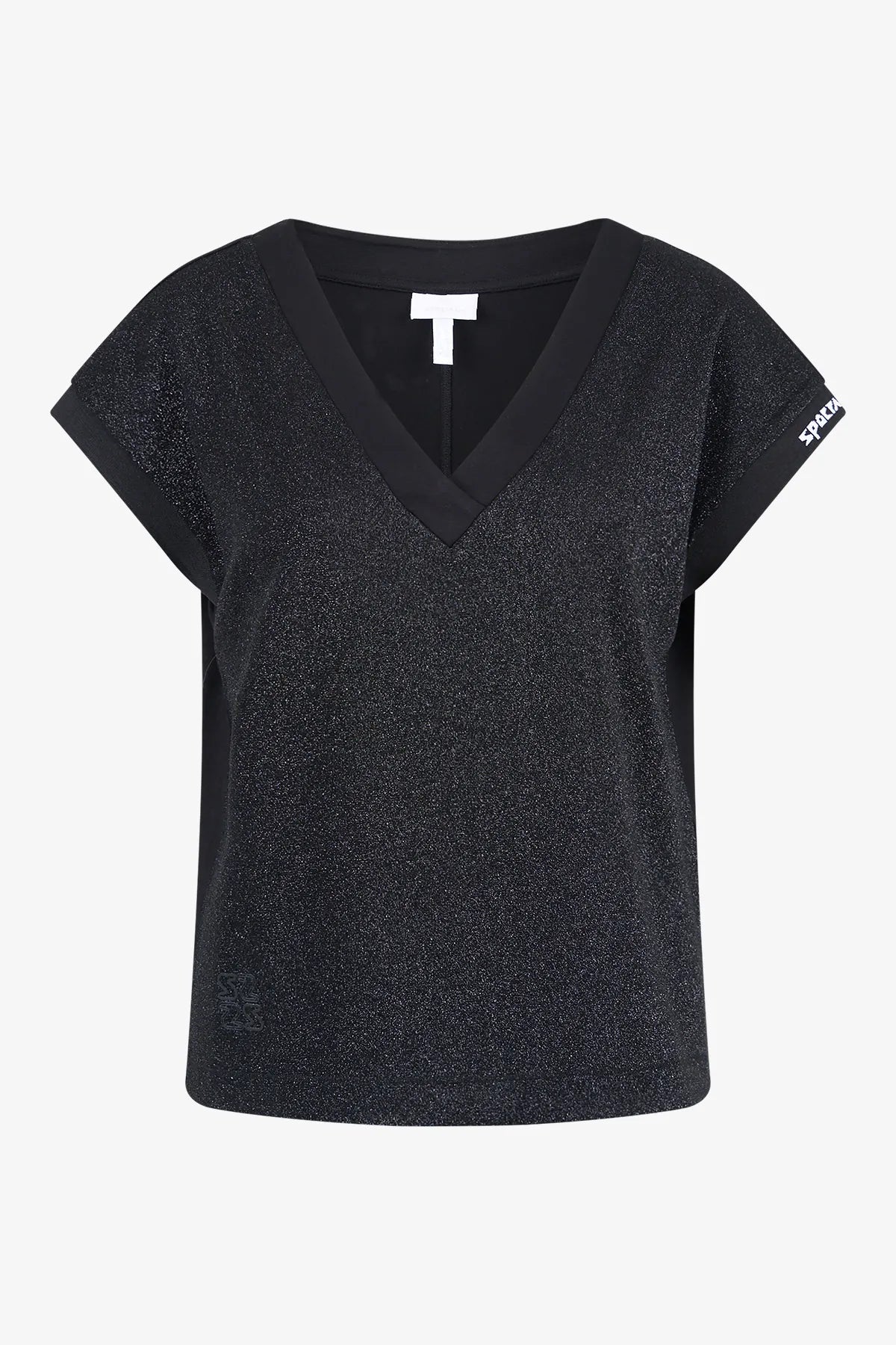 Kurzarm-Shirt in Glitzer-Jersey 01