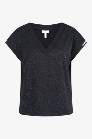 Kurzarm-Shirt in Glitzer-Jersey 01