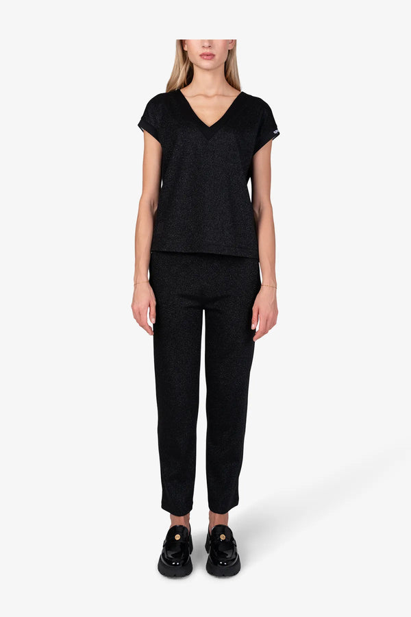 Kurzarm-Shirt in Glitzer-Jersey 03