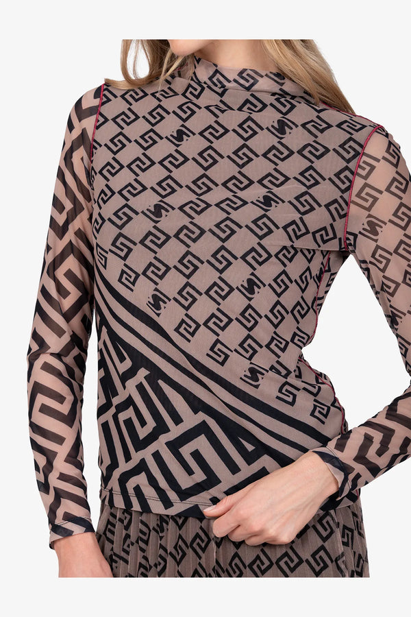 Doppellagiges Mesh-Shirt 06