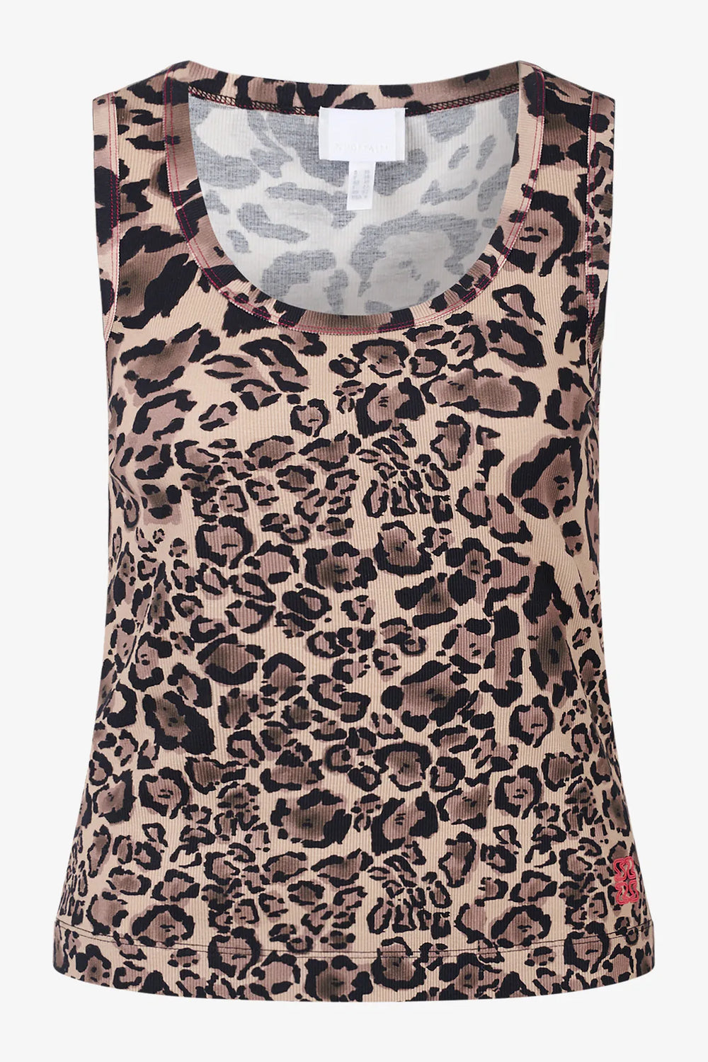 Rippen-Top mit Leo-Print 01