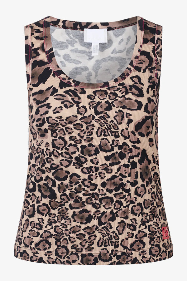 Rippen-Top mit Leo-Print 01