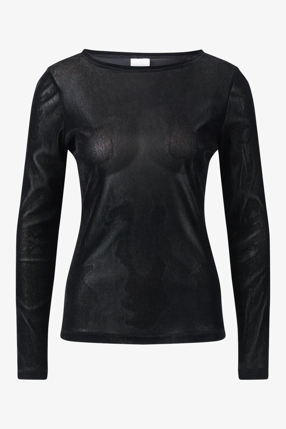 Langarm-Shirt aus geflockter Mesh-Ware 01