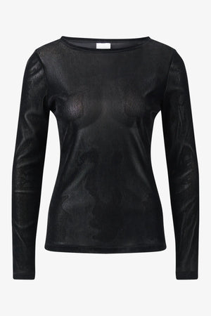 Langarm-Shirt aus geflockter Mesh-Ware 01