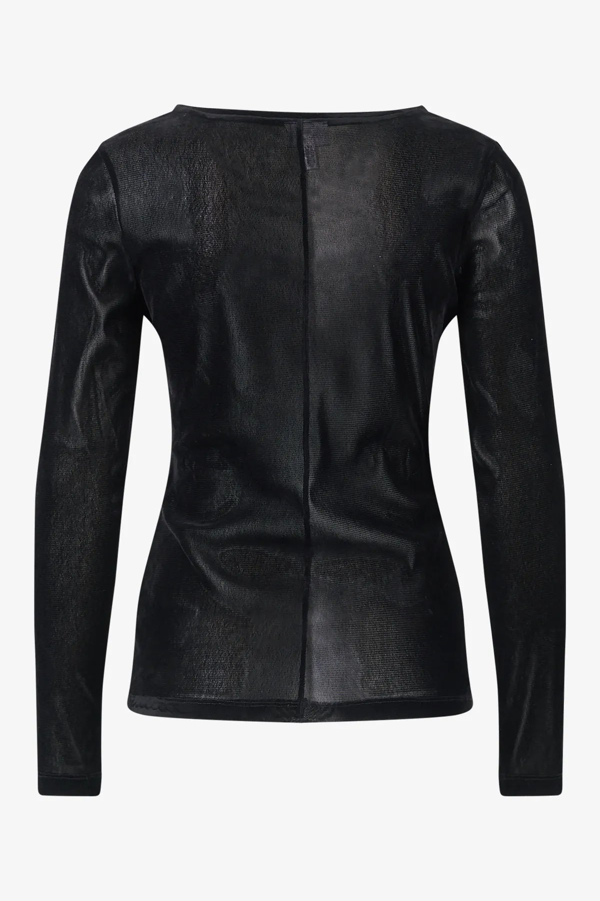 Langarm-Shirt aus geflockter Mesh-Ware 02