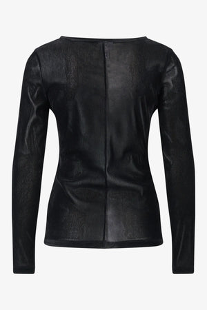 Langarm-Shirt aus geflockter Mesh-Ware 02