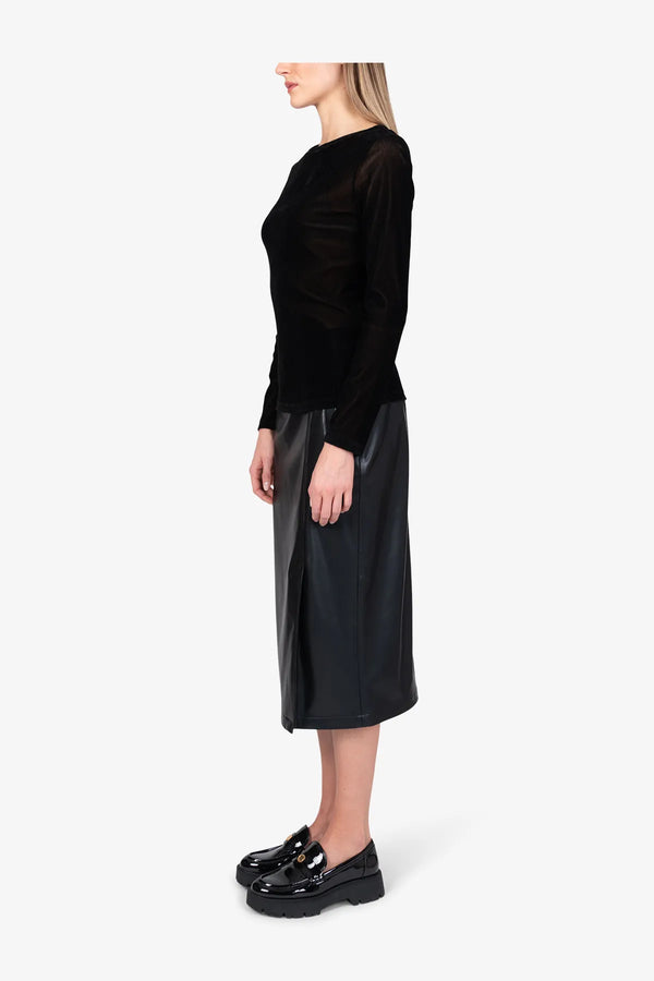 Langarm-Shirt aus geflockter Mesh-Ware 04