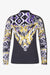 Stehkragen-Shirt mit abstraktem Print 01