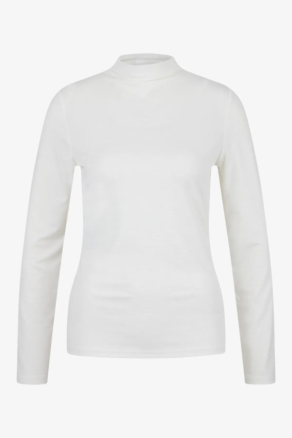 Stehkragen-Shirt in dezentem Jacquard 01