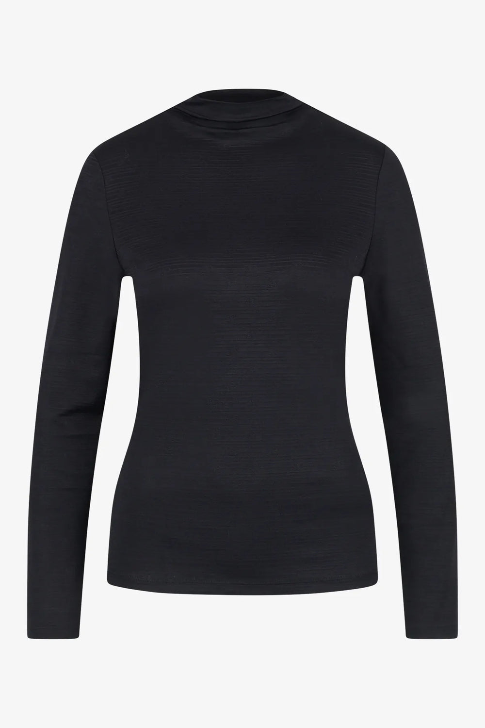 Stehkragen-Shirt in dezentem Jacquard 01