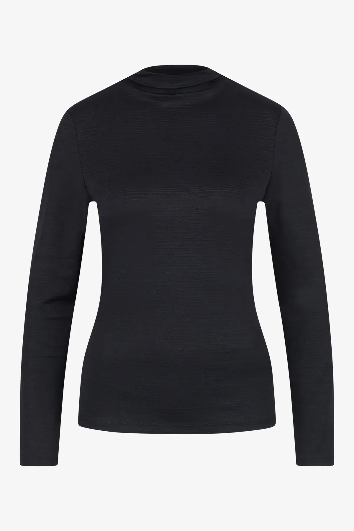 Stehkragen-Shirt in dezentem Jacquard 01