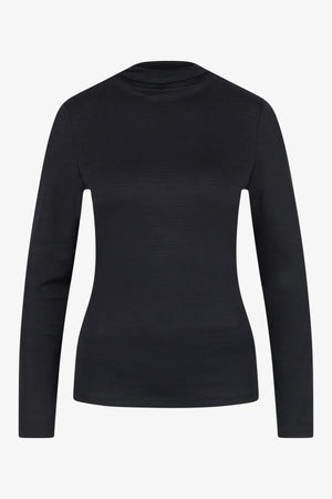 Stehkragen-Shirt in dezentem Jacquard 01