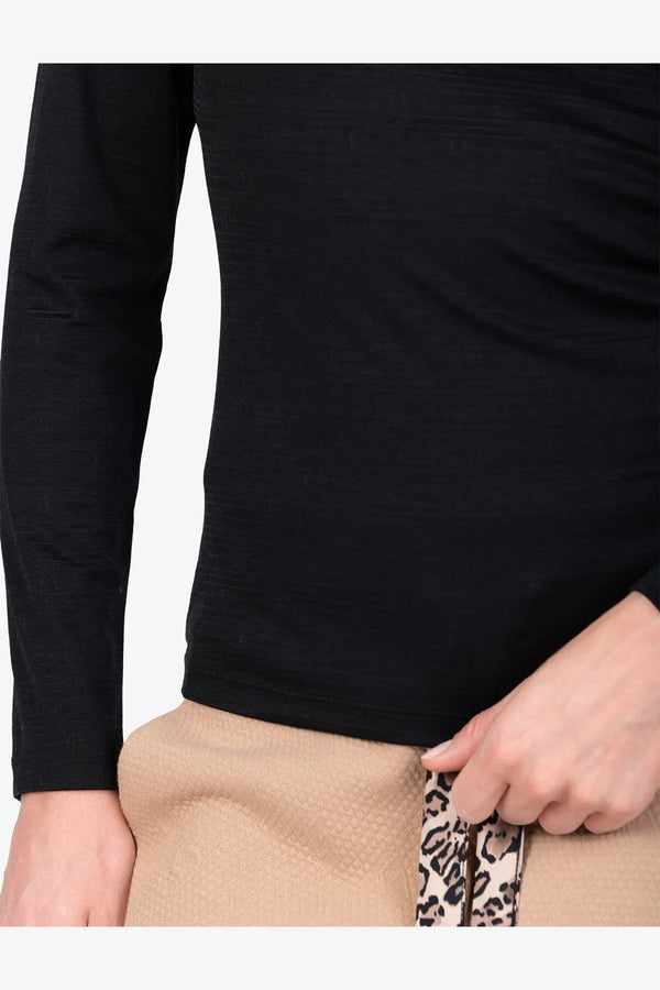 Stehkragen-Shirt in dezentem Jacquard 06