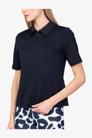 Polo-Shirt mit Leo-Print 06