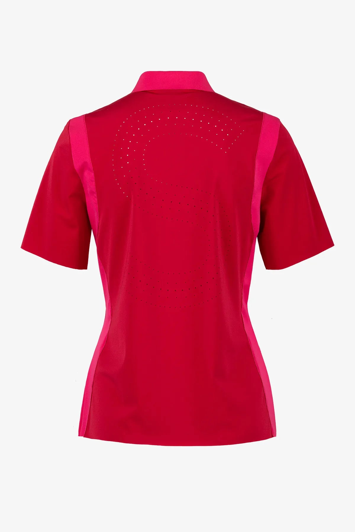 Feminines Golfshirt mit großem Laser-"S" 02