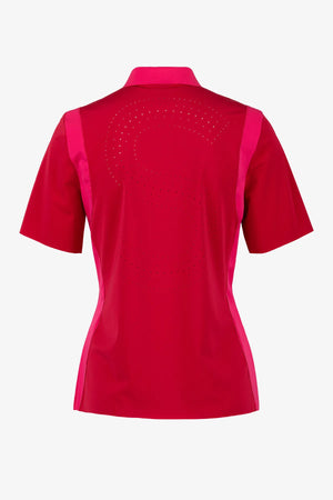 Feminines Golfshirt mit großem Laser-"S" 02