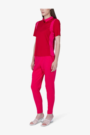 Feminines Golfshirt mit großem Laser-"S" 04
