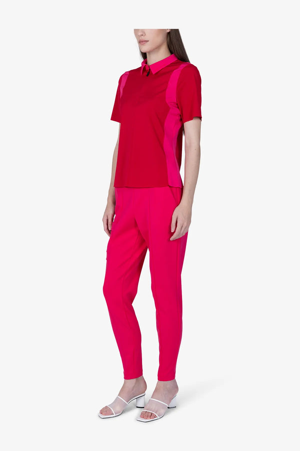 Feminines Golfshirt mit großem Laser-"S" 04
