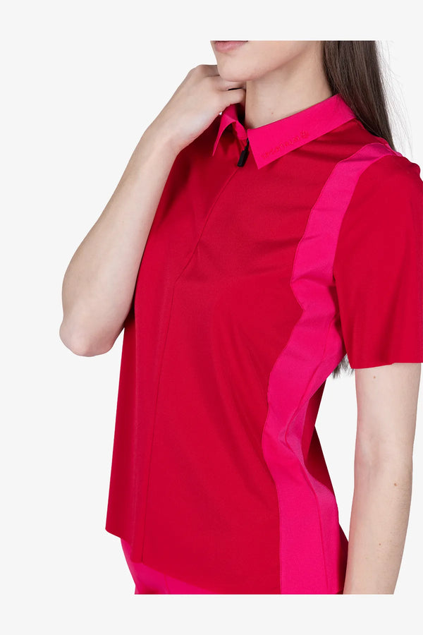 Feminines Golfshirt mit großem Laser-"S" 07