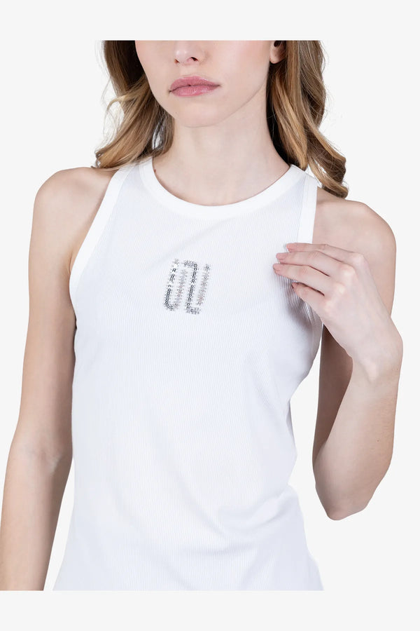 Glam-Top mit Pailletten und Perlen-Stick 07
