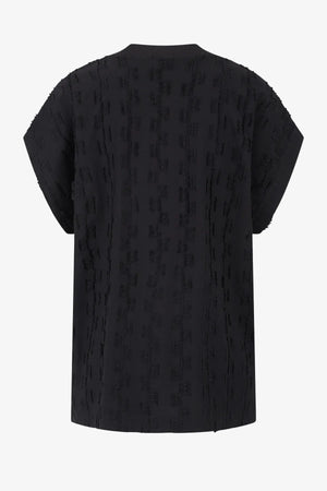 Oversized-T-Shirt mit Fransen-Muster 02