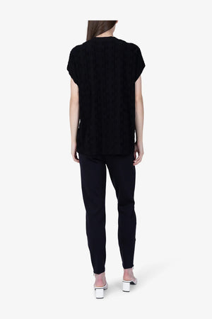 Oversized-T-Shirt mit Fransen-Muster 05