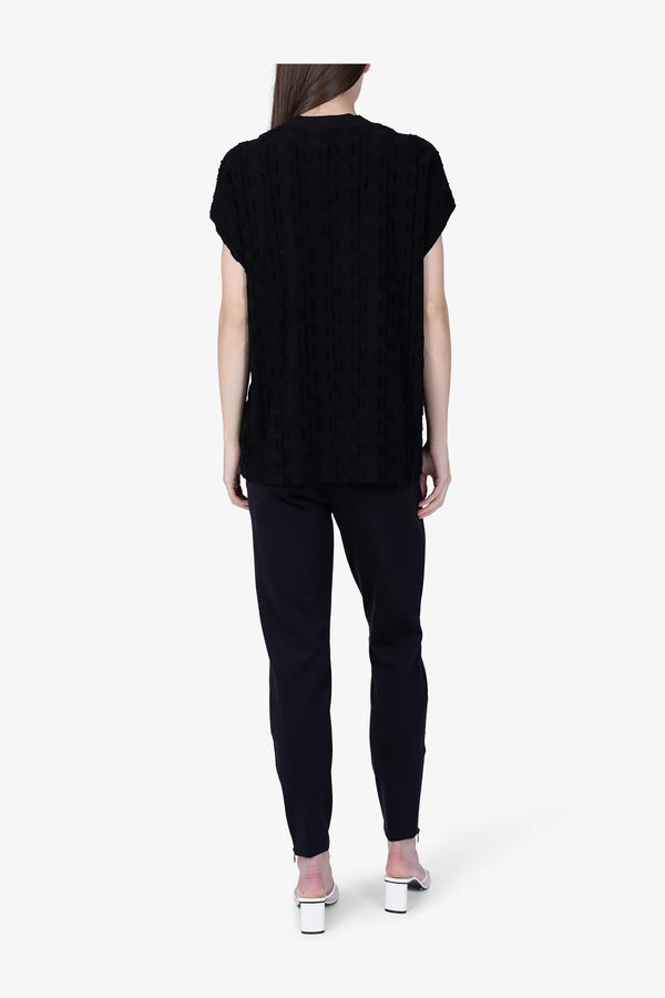 Oversized-T-Shirt mit Fransen-Muster 05